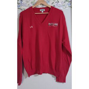 Andrew Rohan Edwards XL Red USA Vintage Knit Maryland Football Athleisure Sweate